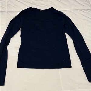 Athleta Wool Navy Long Sleeve Women's Top